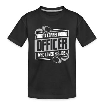 Agent correctionnel Gardien de prison Prison - T-shirt bio Premium Enfant - noir - Devant