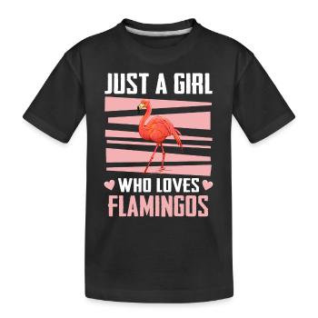 Flamant Rose Animal - T-shirt bio Premium Enfant - noir - Devant