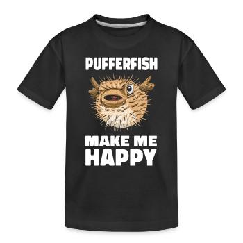 Poisson-globe Poisson-globe Poisson océan Animal - T-shirt bio Premium Enfant - noir - Devant