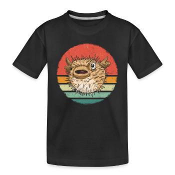 Poisson-globe Poisson-globe Poisson océan Animal - T-shirt bio Premium Enfant - noir - Devant