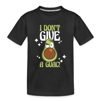 Avocado Food Guacamole Vegan - Kids' Premium Organic T-Shirt - black - Front