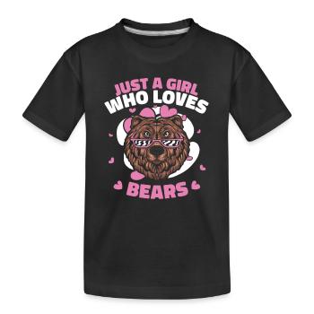 Ours Grizzli Ours brun Ours - T-shirt bio Premium Enfant - noir - Devant