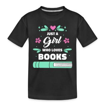 Livres Lire Bibliothèque Bibliothèque Bibliothèque Rat de bibliothèque - T-shirt bio Premium Enfant - noir - Devant