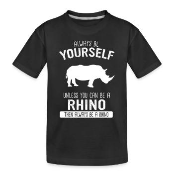 Rhinocéros Rhinocéros - T-shirt bio Premium Enfant - noir - Devant