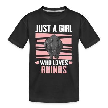 Rhinocéros Rhinocéros - T-shirt bio Premium Enfant - noir - Devant