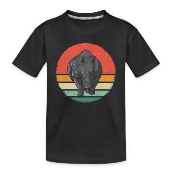 Rhinocéros Rhinocéros - T-shirt bio Premium Enfant - noir - Devant