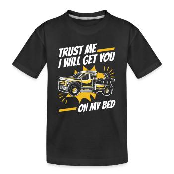 Abschleppwagen Truck Abschlepper - Kinder Premium Bio T-Shirt - Schwarz - Vorne
