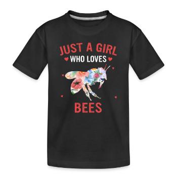 Apiculteurs abeilles abeilles abeilles abeilles - T-shirt bio Premium Enfant - noir - Devant