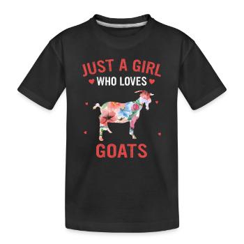 Chèvre Chèvre Chèvre Animal Chèvre - T-shirt bio Premium Enfant - noir - Devant