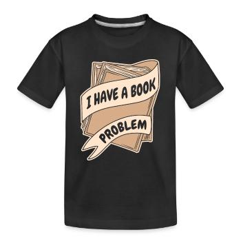Livres Lire Bibliothèque Bibliothèque Bibliothèque Rat de bibliothèque - T-shirt bio Premium Enfant - noir - Devant