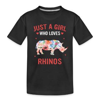 Rhinocéros Rhinocéros - T-shirt bio Premium Enfant - noir - Devant