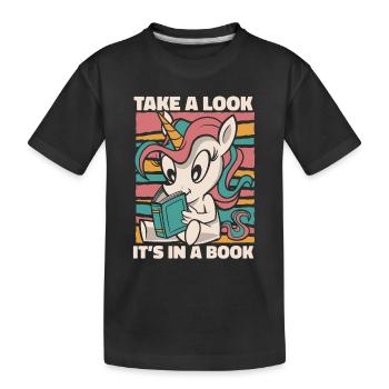 Livres Lire Bibliothèque Bibliothèque Bibliothèque Rat de bibliothèque - T-shirt bio Premium Enfant - noir - Devant