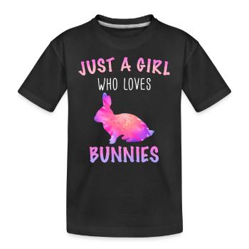 Lapin lapin animal de compagnie lapin - T-shirt bio Premium Enfant - noir - Devant