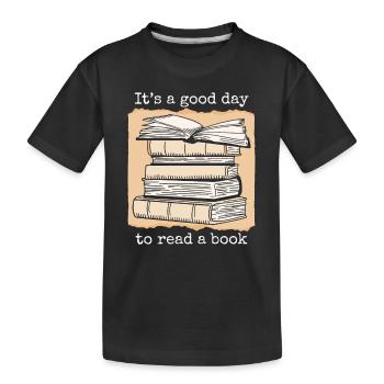 Livres Lire Bibliothèque Bibliothèque Bibliothèque Rat de bibliothèque - T-shirt bio Premium Enfant - noir - Devant