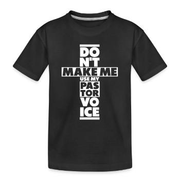Pastor Pfarrer Prediger Kirche Christ - Kinder Premium Bio T-Shirt - Schwarz - Vorne