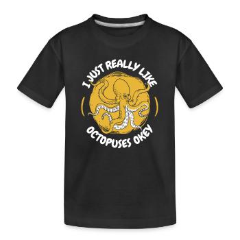 Poulpe Poulpe Seiche Animal - T-shirt bio Premium Enfant - noir - Devant