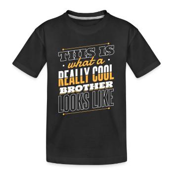 Frère Grand Frère Frère Famille - T-shirt bio Premium Enfant - noir - Devant