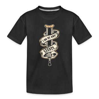 Rétablissez-vous Pied cassé Os cassé - T-shirt bio Premium Enfant - noir - Devant