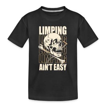Rétablissez-vous Pied cassé Os cassé - T-shirt bio Premium Enfant - noir - Devant