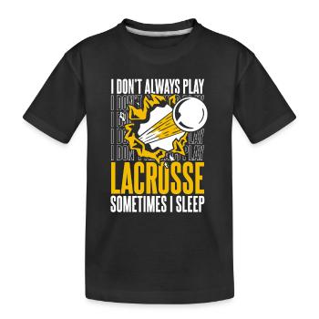 Lacrosse Sport Lacrosse Spieler - Kinder Premium Bio T-Shirt - Schwarz - Vorne