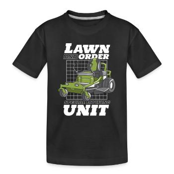 Tondeuse à gazon tondeuse jardin - T-shirt bio Premium Enfant - noir - Devant