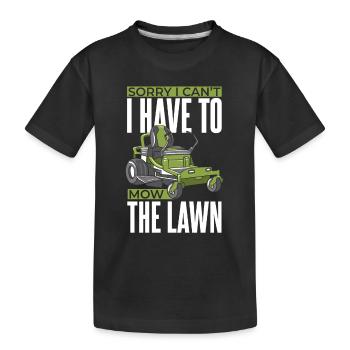 Tondeuse à gazon tondeuse jardin - T-shirt bio Premium Enfant - noir - Devant