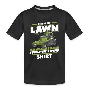 Tondeuse à gazon tondeuse jardin - T-shirt bio Premium Enfant - noir - Devant