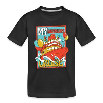Cruise Ship Holiday Ships Cruise - Kids' Premium Organic T-Shirt - black - Front