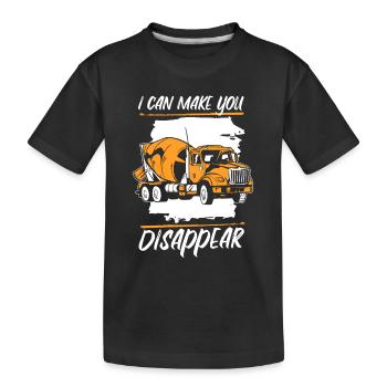 Polisseuse à béton Pavé de béton Ouvrier de la construction Beton Zeme - T-shirt bio Premium Enfant - noir - Devant