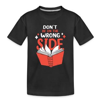 Livres Lire Bibliothèque Bibliothèque Bibliothèque Rat de bibliothèque - T-shirt bio Premium Enfant - noir - Devant