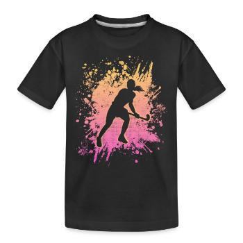 Hockey Player Girls Hockey Women Field Hockey - Kids' Premium Organic T-Shirt - black - Front
