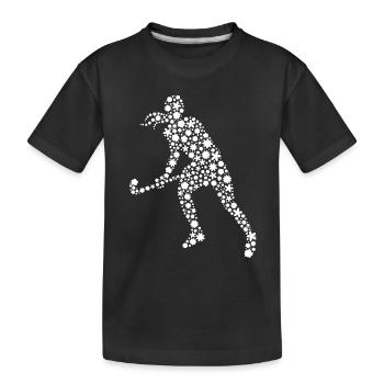 Joueuse de hockey sur gazon - T-shirt bio Premium Enfant - noir - Devant