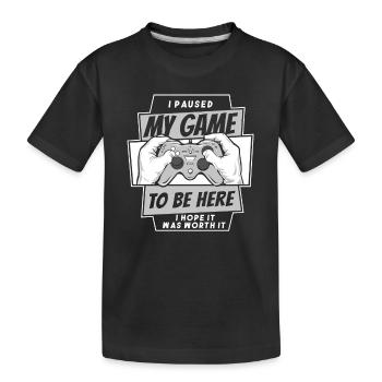 Gamer Gaming Video Games Console Controller - Kids' Premium Organic T-Shirt - black - Front