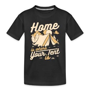 Camping Feu de camping Camping Tentes de camping - T-shirt bio Premium Enfant - noir - Devant