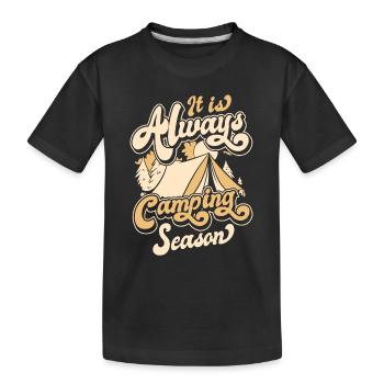 Camping Feu de camping Camping Tentes de camping - T-shirt bio Premium Enfant - noir - Devant