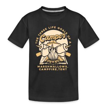 Camping Feu de camping Camping Tentes de camping - T-shirt bio Premium Enfant - noir - Devant