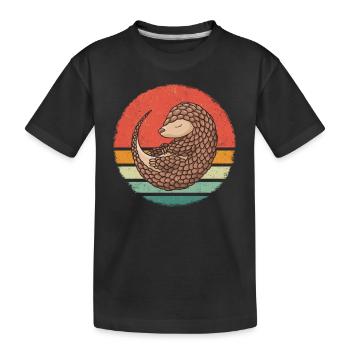 Pangolin Tier Pangoline vom Aussterben bedrohte Ar - Kinder Premium Bio T-Shirt - Schwarz - Vorne