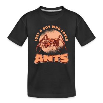 Ameisen Insekten Ameise - Kinder Premium Bio T-Shirt - Schwarz - Vorne