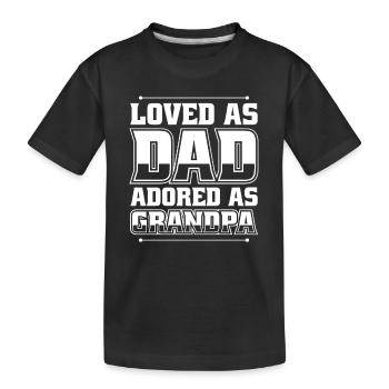 Grand-père Grand-père Famille Fête des pères - T-shirt bio Premium Enfant - noir - Devant