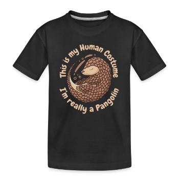 Pangolin Tier Pangoline vom Aussterben bedrohte Ar - Kinder Premium Bio T-Shirt - Schwarz - Vorne