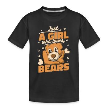 Ours Grizzli Ours brun Ours - T-shirt bio Premium Enfant - noir - Devant