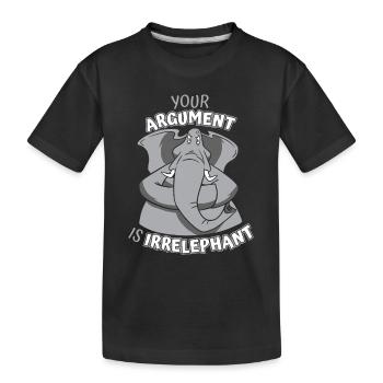 Elefant Tier Elefanten Zoo - Kinder Premium Bio T-Shirt - Schwarz - Vorne