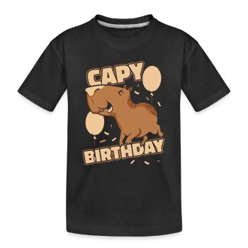 Capybara rongeur animal - T-shirt bio Premium Enfant - noir - Devant