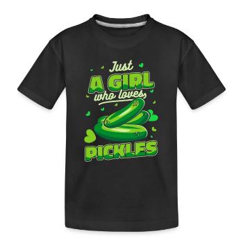 Cucumber Cucumber Cucumber Cucumber Food Dill - Kids' Premium Organic T-Shirt - black - Front