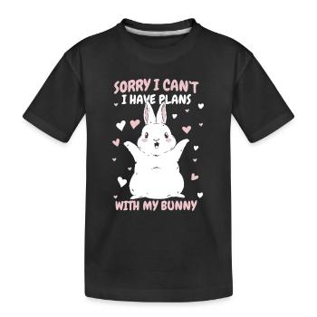 Lapin lapin animal de compagnie lapin - T-shirt bio Premium Enfant - noir - Devant