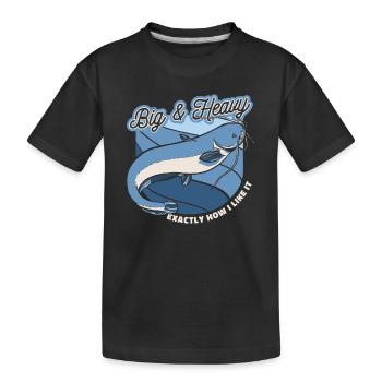 Welsfische Welsfischen Wels Angeln - Kinder Premium Bio T-Shirt - Schwarz - Vorne