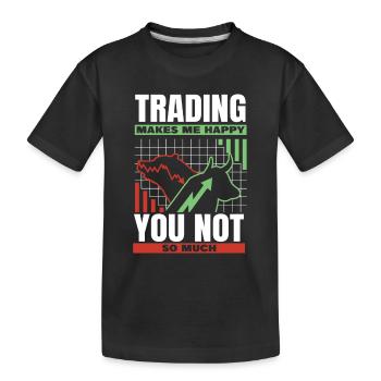 Stock Trading Trader Exchange Trading Stocks - Kids' Premium Organic T-Shirt - black - Front
