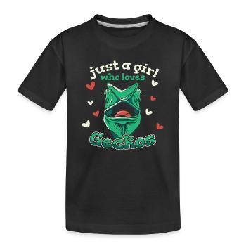 Lézard de Gecko Gecko - T-shirt bio Premium Enfant - noir - Devant