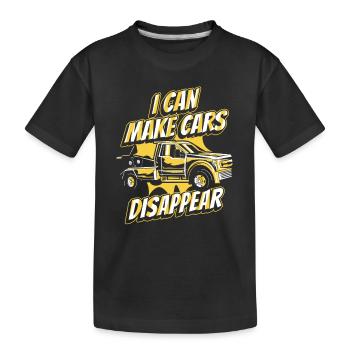 Abschleppwagen Truck Abschlepper - Kinder Premium Bio T-Shirt - Schwarz - Vorne
