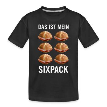 Leberkäs Bayern Leberkas Semmel Fleischkäse - Kinder Premium Bio T-Shirt - Schwarz - Vorne